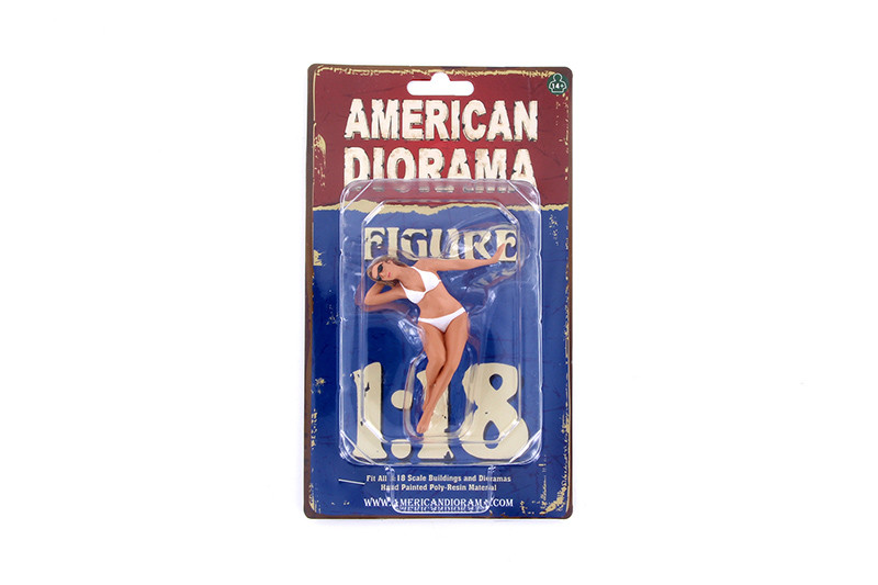 JUNE WHITE BIKINI GIRL AMERICAN DIORAMA 1:18 SCALE FEMALE GIRL 4