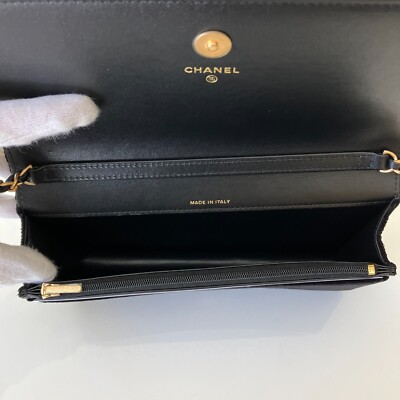 Paris Receipt Available- CHANEL Velvet Black Clutch on Chain Paris Receipt Available- CHANEL Velvet Black Clutch on Chain