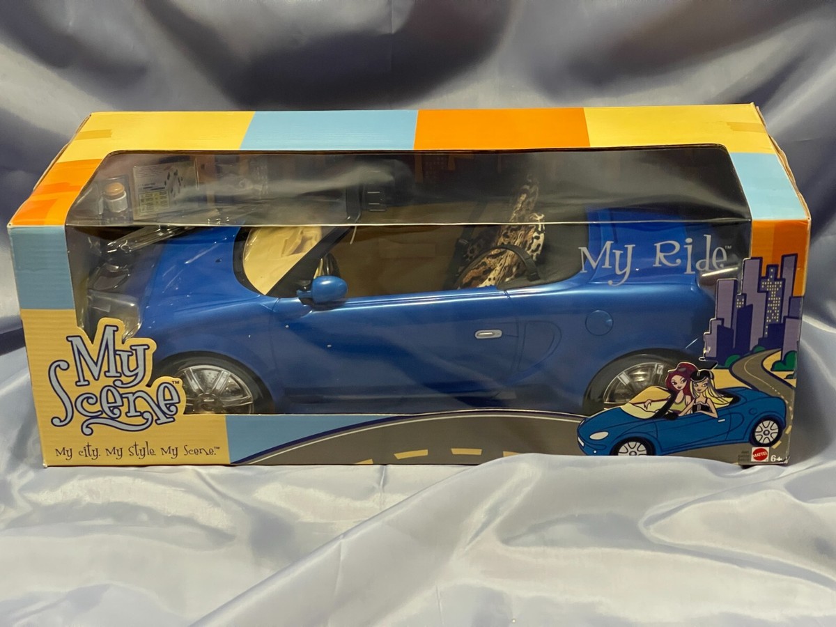 Carro My Scene Auto Barbie My Scene My Ride Car Blue Convertible