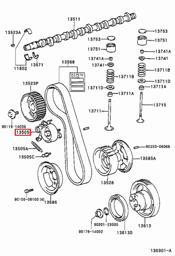 Genuine LandCruiser HZJ75 HZJ73 HZJ70 1HZ Timing Belt Idler Tensioner Pulley - Picture 6 of 12
