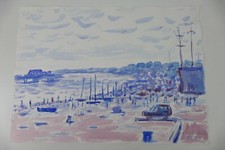 Wilhelm Klußmann Aquarell 1993 sig. Seebad Brighton 48x66cm N-1241