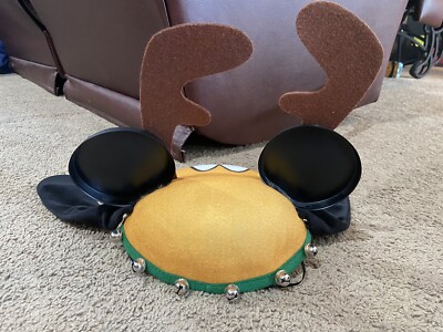 Disney Parks Pluto Antlers Mickey Ears Hat Adult Size Sherpa Brown Holiday 102030.jpg main image 2