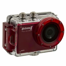 MiGear Extreme X 1080p RED Wifi Action Camera Bundle with Waterproof Case 12MP