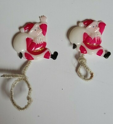 Vintage Plastic Christmas Decoration Santa Claus Cake Cupcake Topper ...