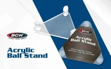 BCW Deluxe Clear Acrylic Ball Display Stand Football Basketball Soccer Rugby