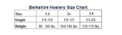 Berkshire Hosiery Size Chart