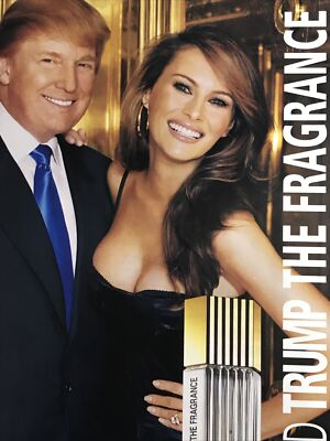 VTG 2004 Donald Trump Melania: The Fragrance For Men Orig Print Ad