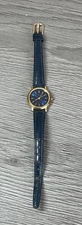Vintage Timex Quartz Watch - Blue Dial, 25mm Face, 7.5" Length