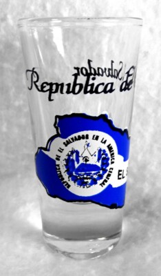 Republica de El Salvador Shot Glass Tall Shooter 3'' Crisa Jigger