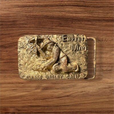 Empire Mine Grass Valley California Belt Buckle Billie Bee Creations Gold Miner
