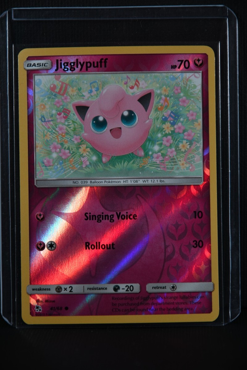jigglypuff holographic card Jigglypuff-134/214-2019-(REVERSE HOLO) Mint / near mint condition trading card Jigglypuff :Holo [8/12](XY "McDonald's Collection