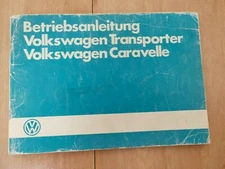 VW T25 / T3  Transporter / Caravelle Owners Instruction Manual - German - 1984