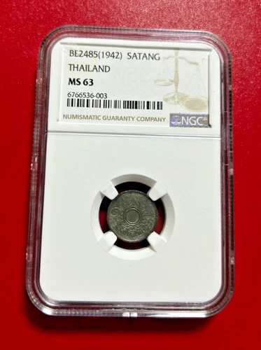 BE2485 ( 1942 ) SATANG THAILAND NGC MS 63