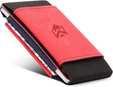 Elastic Minimalist Wallet - Slim Front Pocket Credit Card holder