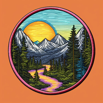 Skyline Trail Loop Patch Iron-on Applique Decorative Nature Badge Mount Rainier 