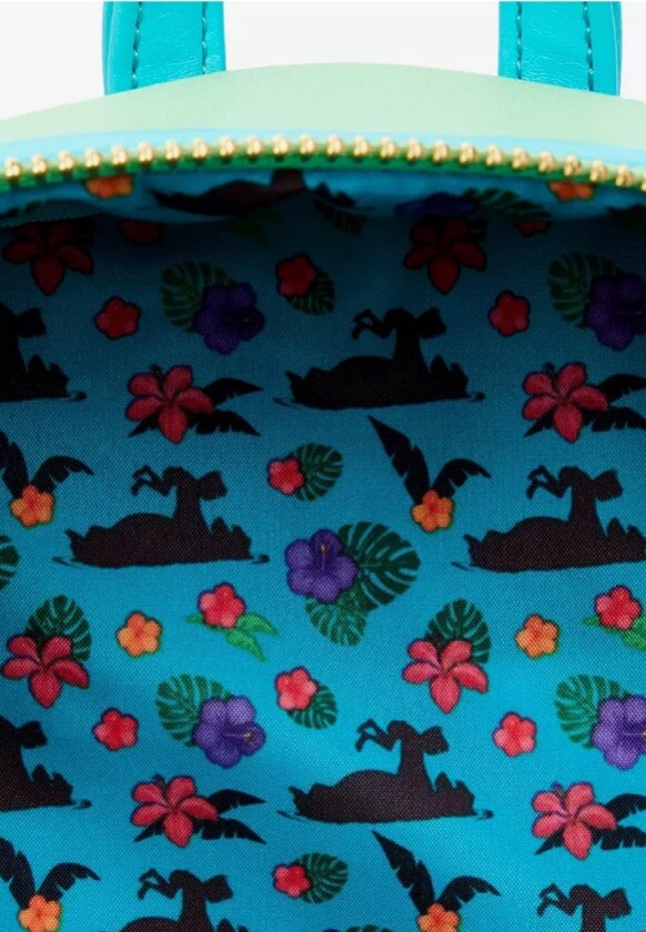 Loungefly Teal & Mint Jungle Book Mowgli & Baloo Floral Backpack EXCLUSIVE DROP: Loungefly Walt Disney Archives Jungle Book  main image 4