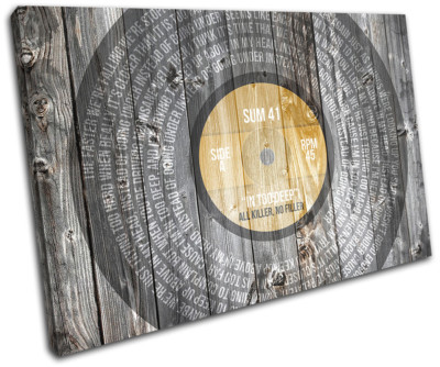 Sum 41 In Too Deep Lyrics Vinyl Musical SINGLE Leinwand Kunst Bild drucken