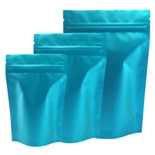 100/500 Metallic Blue Mylar Packaging Bags Resealable Candy Cookie Storage Bags