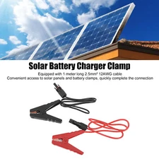 Solar Power Battery Clip Quick Disconnect Extension Cable Battery Charger Clamp