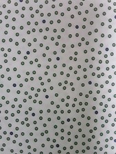 New 32"x 43" 100 Cotton, My Lane by Quilting Treasures, Green  Blue Dots