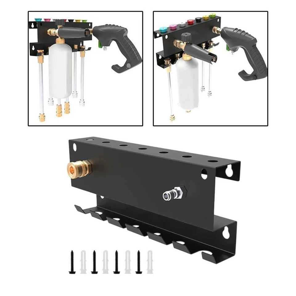 Wall Mounted 14 Inch Metal Pressure Washer Storage Rack for Spray Nozzles - Image 4 of 4