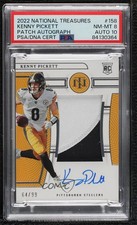 2022 Panini National Treasures Rookie 64/99 Kenny Pickett PSA 8 Patch Auto 15p6
