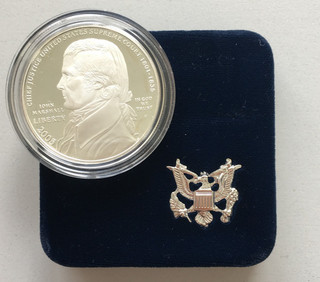 Künker: USA 1 Dollar 2005 John Marshall Silber PP!