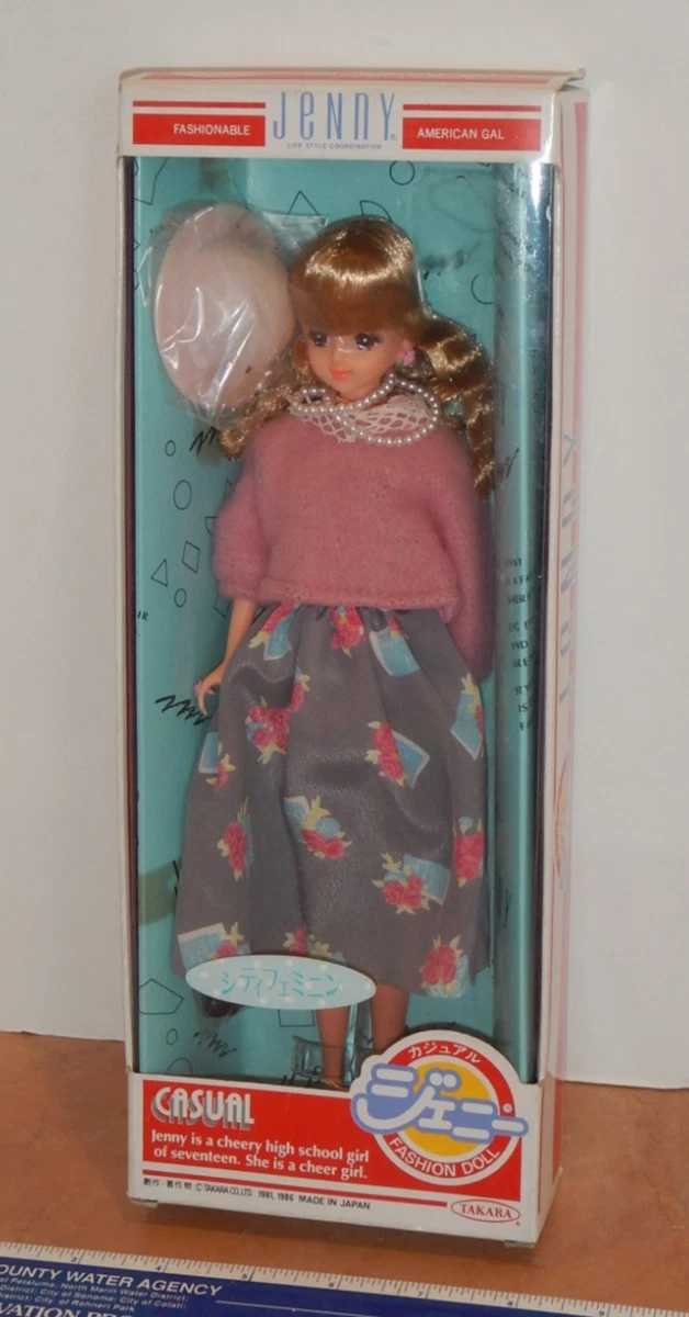 VINTAGE ORIGINAL 1986 TAKARA JENNY FASHION DOLL, CASUAL JENNY
