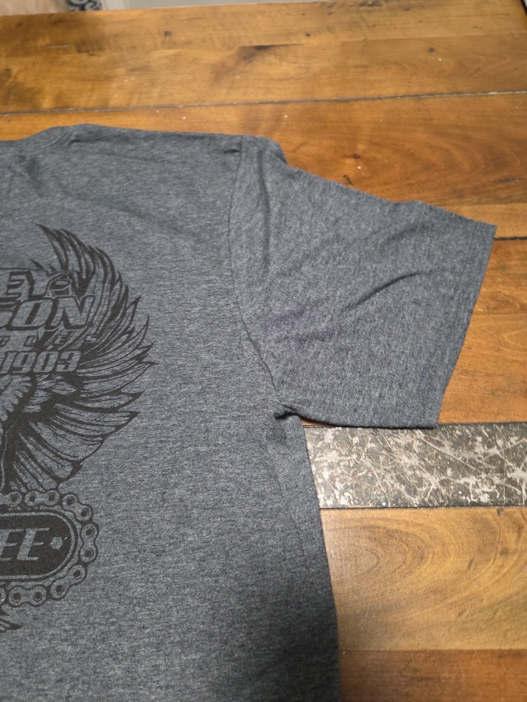 Harley Davidson Shirt San Jacinto Pasadena Texas Ride Free Gray L image 7