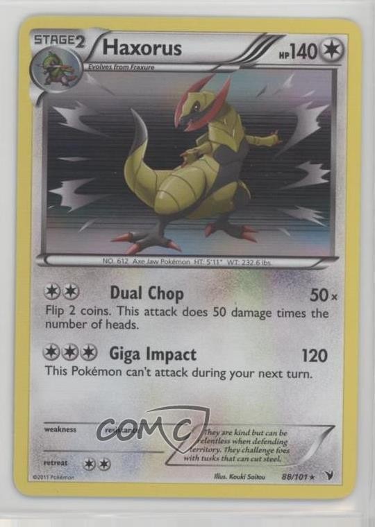 Haxorus Holo Pokemon Black & White Noble Victories #88