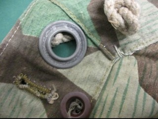 WH Zeltbahn Splittertarn Tarn Zeltplane Bakelit Knöpfe