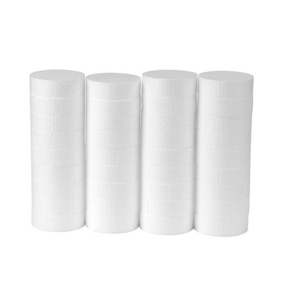 36 Pack 3 Inch Foam Circles 1 Inch Thick Polystyrene DIY Crafts Decor White