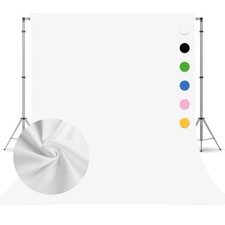 White Photography Backdrop for Photoshoot, Fabric 8x10ft
