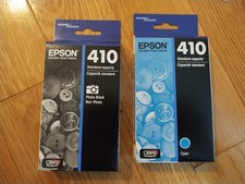 2028 GENUINE LOT EPSON 410 PHOTO BLACK CYAN INK EXPRESSION XP-530-640-830-7100