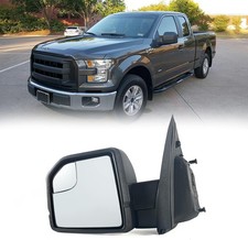Left Side Door Mirror with Blind Spot Glass Power Fits 2015-2020 Ford F150 Witho