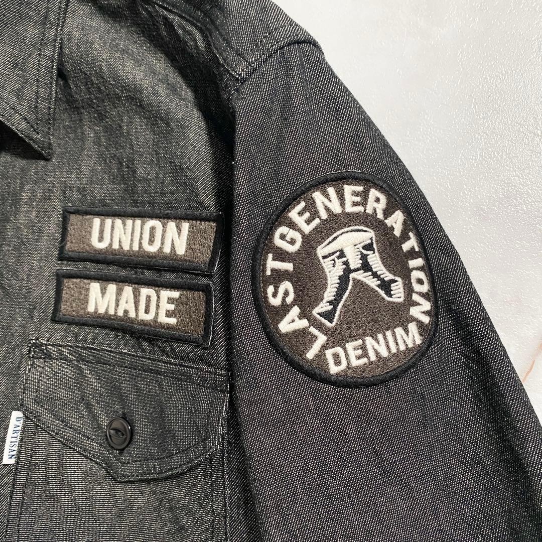 STUDIO D’ARTISAN Custom Patch Black Denim Work Sh… - image 4