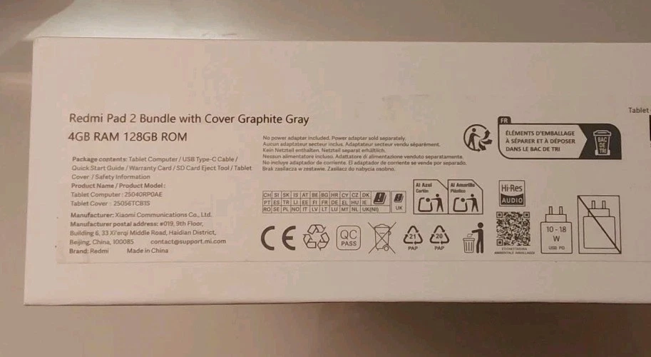Tablet Xiaomi Redmi Pad 2 11'' 4GB RAM 128GB WiFi - Bundle with Cover  - Immagine 2 di 3
