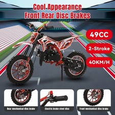 Gas Dirt Bikes for Kids, Gas Powered 50CC Mini Motorcycle Two-Stroke Engine red