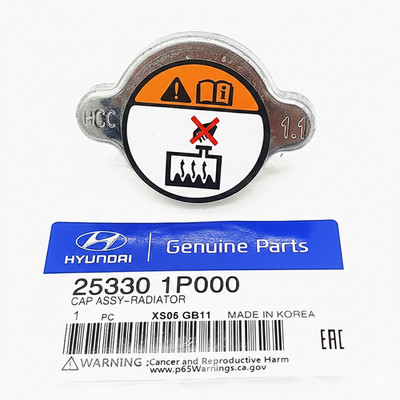 RADIATOR CAP for 2013-2018 AZERA ELANTRA EQUUS SANTA FE SONATA 253301P000