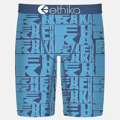 Ethika Boxer Brief Homme Staple Fit Empilés Bleu Respirant Stretch - Photo 1/4