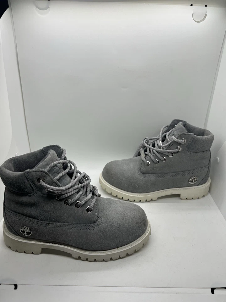 6-INCH TIMBERLAND PREMIUM WATERPROOF gray BOOTS  a1630   BOYS-SIZE 1  *** - Image 2 of 4