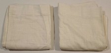 Pair Cambria Woven Linen Blend Curtains Hidden Back Tab - Lt Cream 50W x 95L