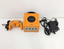 Z486 Nintendo GameCube Console Orange GC DOL-001 Controller SET Japan USED