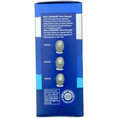 2 Pack Rogaine Men's Extra Strength Hair Regrowth Treatment, Unscented, 2 fl oz