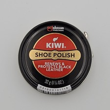 Kiwi Shoe Polish Renews and Protects Black Leather 1.125 oz 32g Shine