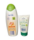 Lacura Milk & Honey Shower Cream 500ml & Face Wash 150ml Soap-Free Set