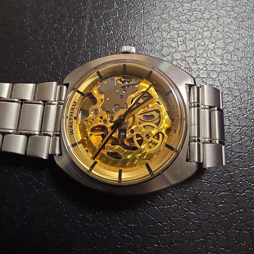 Waltham Monaco Manual Winding Skeleton Unisex Watch View 3