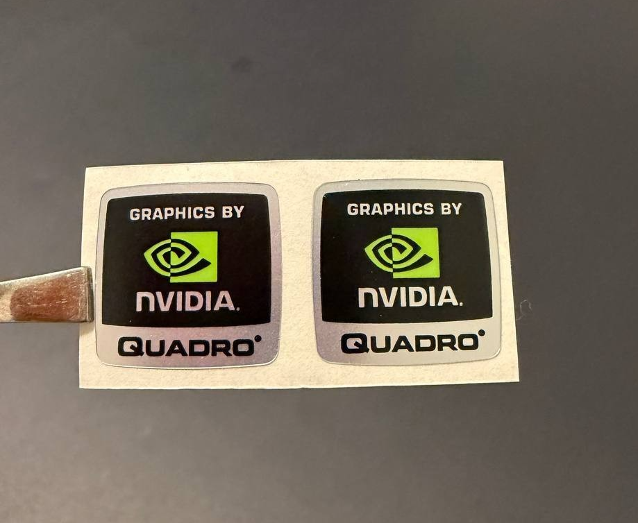 2 pcs NVIDIA QUADRO Sticker Label Decal Badge 18mm x 18.5mm | eBay