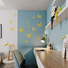 3D Butterfly Wall Decor - 48 Pcs, 4 Styles, 3 Sizes, Gold Butterfly Decoratio...