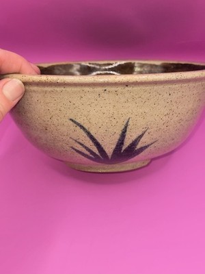 Large Vintage Salad Cereal Bowl Candy Dish Handmade Signed Pottery